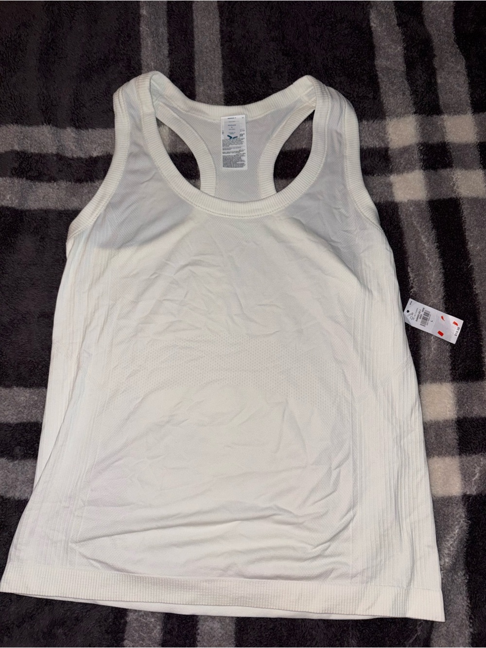 Old Navy White Racerback Tank Top - Lightweight Seamless Design